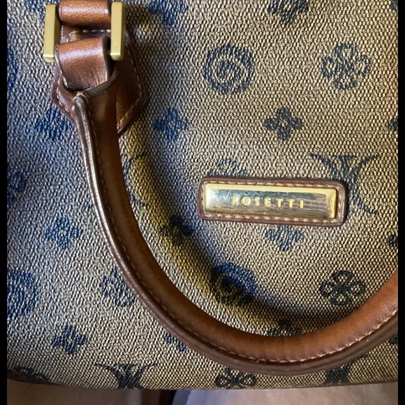 rosetti purse satchel style tan & brown zip top crossbody strap - Picture 4 of 4